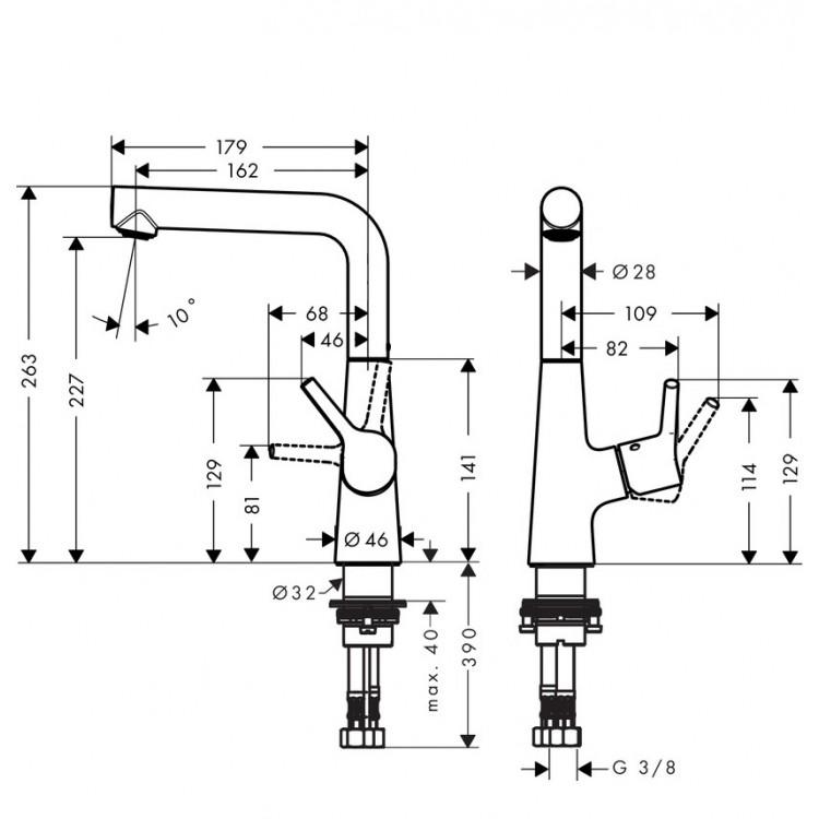 Izlietnes maisītājs Hansgrohe Talis S 210, 72105000