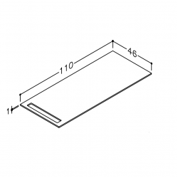 Darba virsma no augstspiediena lamināta Kame 110cm, WP-1/10-3/H11