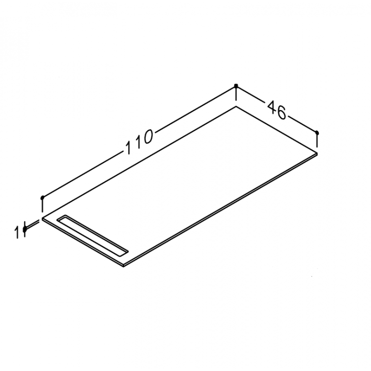 Darba virsma no augstspiediena lamināta Kame 110cm, WP-1/10-3/H11