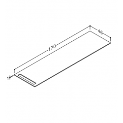 Darba virsma no augstspiediena lamināta Kame 170cm, WP-1/16-3/H11