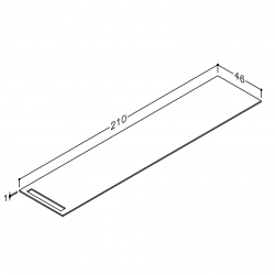 Darba virsma no augstspiediena lamināta Kame 210cm, WP-1/20-3/H11