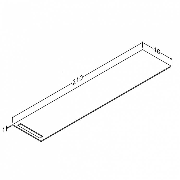 Darba virsma no augstspiediena lamināta Kame 210cm, WP-1/20-3/H11