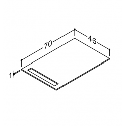 Darba virsma no augstspiediena lamināta Kame 70cm, WP-1/6-3/H11