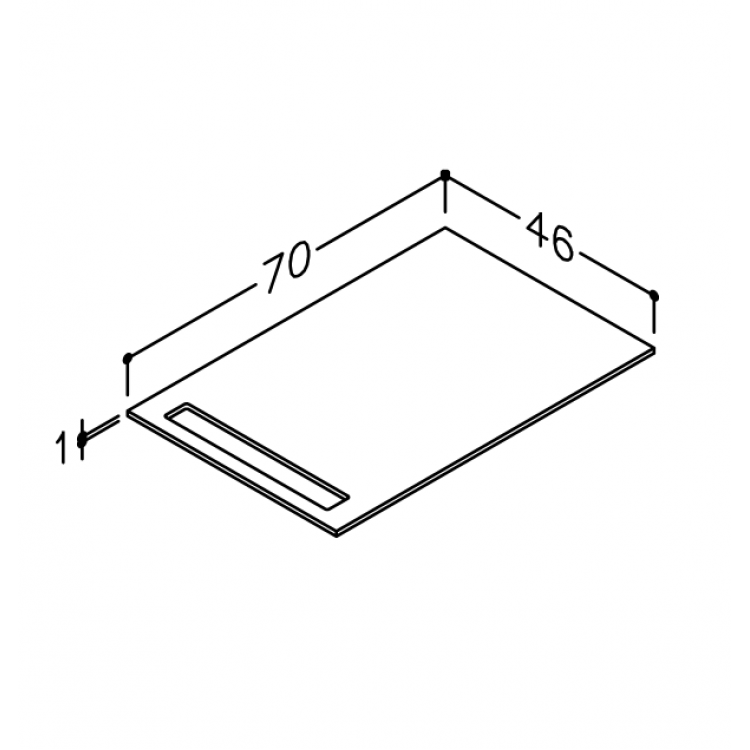Darba virsma no augstspiediena lamināta Kame 70cm, WP-1/6-3/H15