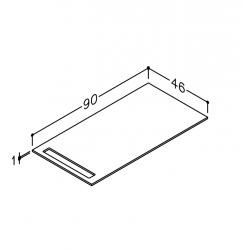 Darba virsma no augstspiediena lamināta Kame 90cm, WP-1/8-3/H11
