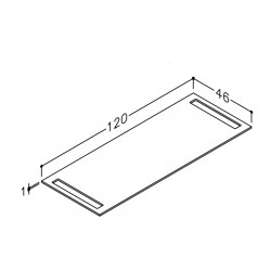 Darba virsma no augstspiediena lamināta Kame 120cm, WP-2/10-3/H11