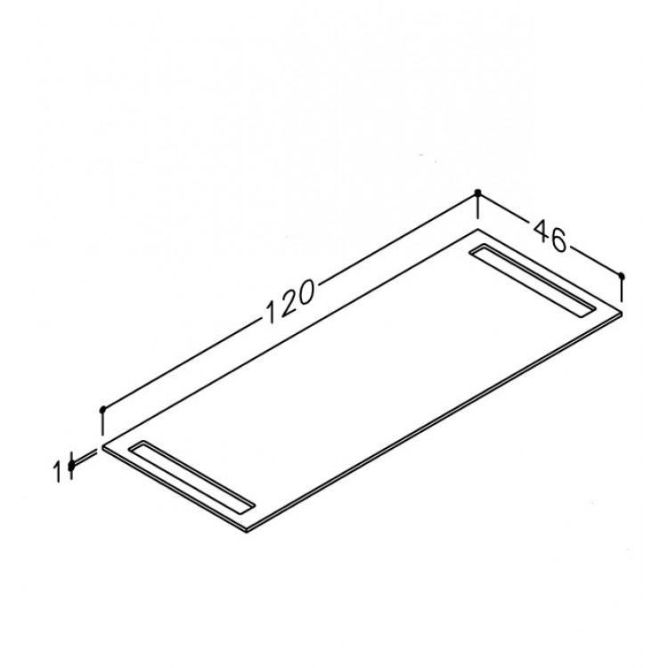 Darba virsma no augstspiediena lamināta Kame 120cm, WP-2/10-3/H11