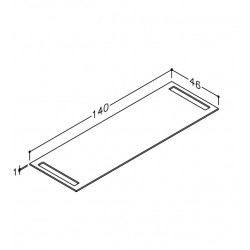 Darba virsma no augstspiediena lamināta Kame 140cm, WP-2/12-3/H11