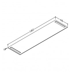 Darba virsma no augstspiediena lamināta Kame 180cm, WP-2/16-3/H11