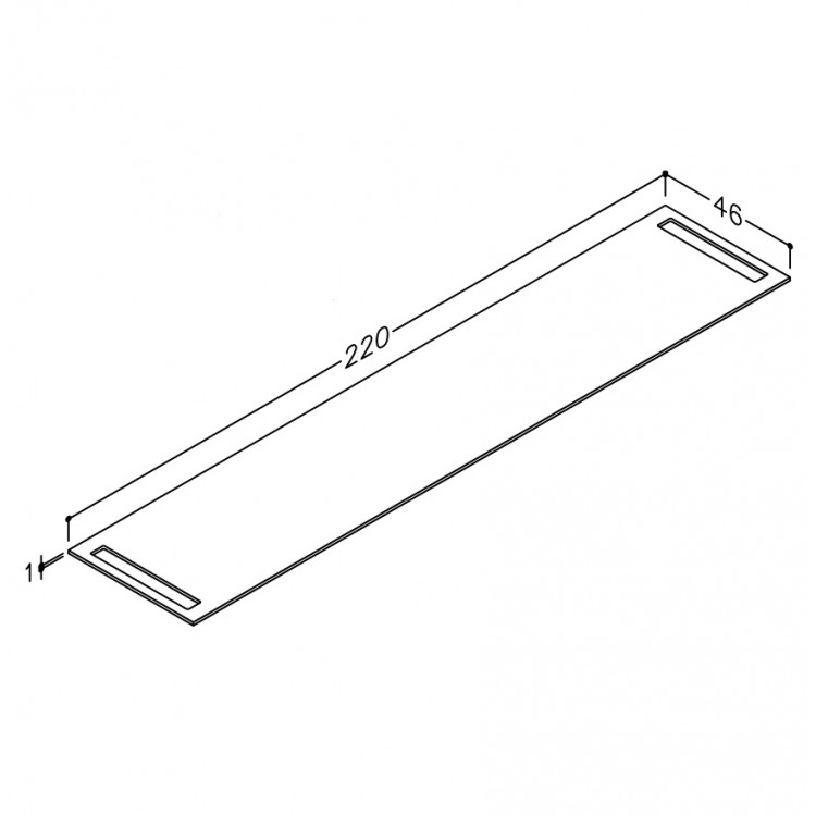 Darba virsma no augstspiediena lamināta Kame 220cm, WP-2/20-3/H11