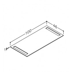 Darba virsma no augstspiediena lamināta Kame 100cm, WP-2/8-3/H11