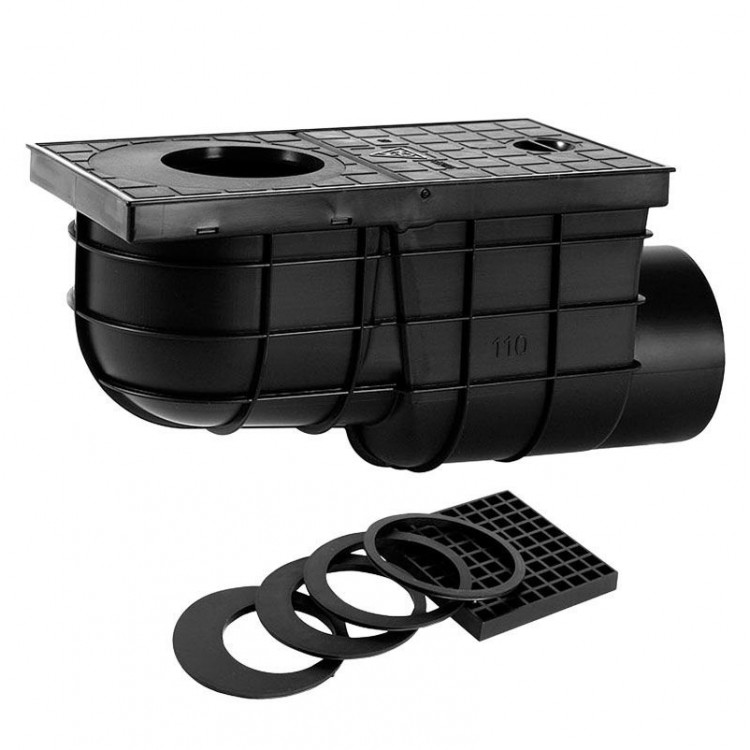 Lietus ūdeņu traps HACO LSVB DN110 C, horizontāls