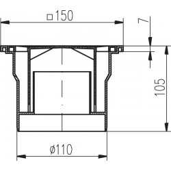 Traps HACO PVS DN110 C, vertikāls