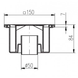 Traps HACO PV DN50/84 B, vertikāls