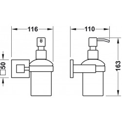 Ziepju dozators HAFELE, melns 980.60.663