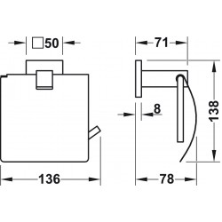 Tualetes papīra turētājs HAFELE, melns 980.60.703