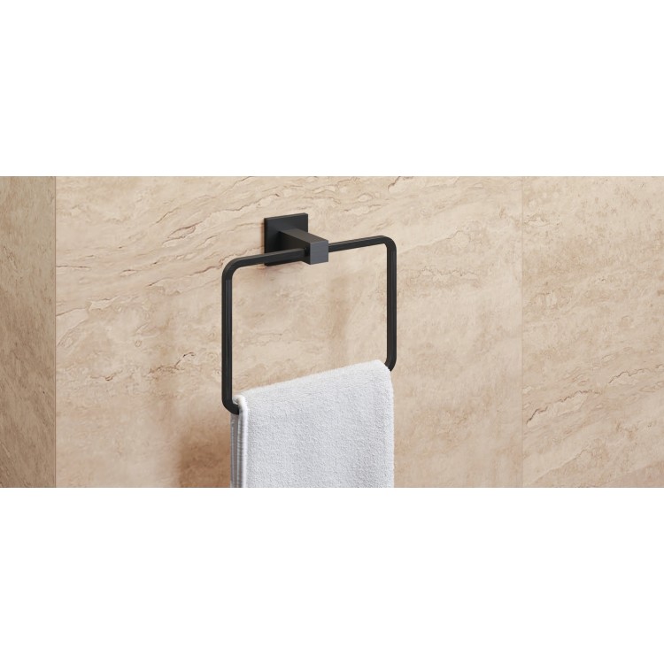 Dvieļu turētājs HAFELE, melns 980.60.673