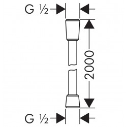 Dušas šļūtene Hansgrohe Isiflex 2.00m, 28274000
