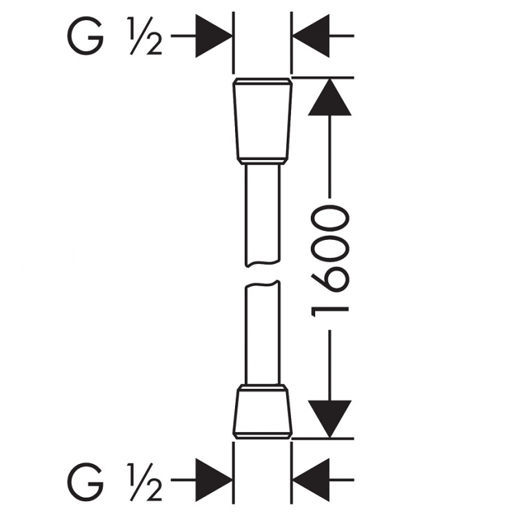 Dušas šļūtene Hansgrohe Isiflex 1.6m, 28276000
