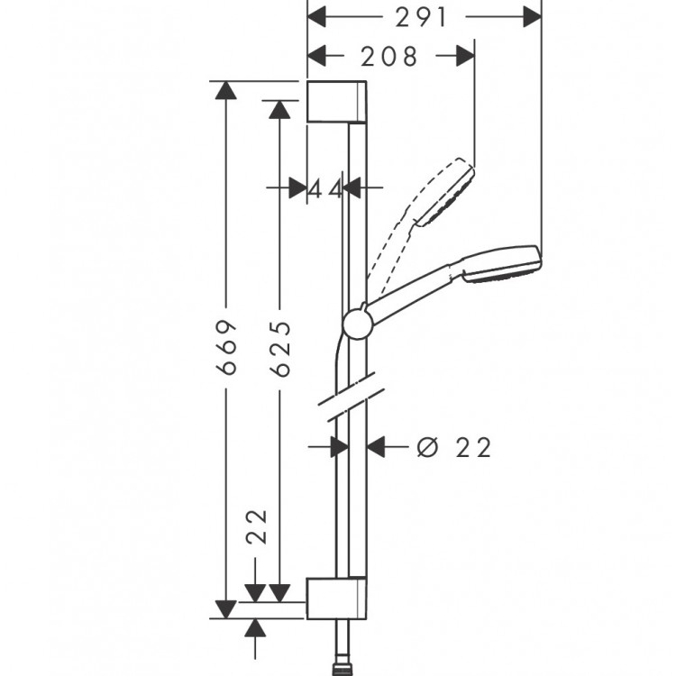 Dušas komplekts Hansgrohe Crometta 100 1jet 26655400