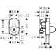 Dušas maisītāja iebūvējamā daļa Hansgrohe, 31741180
