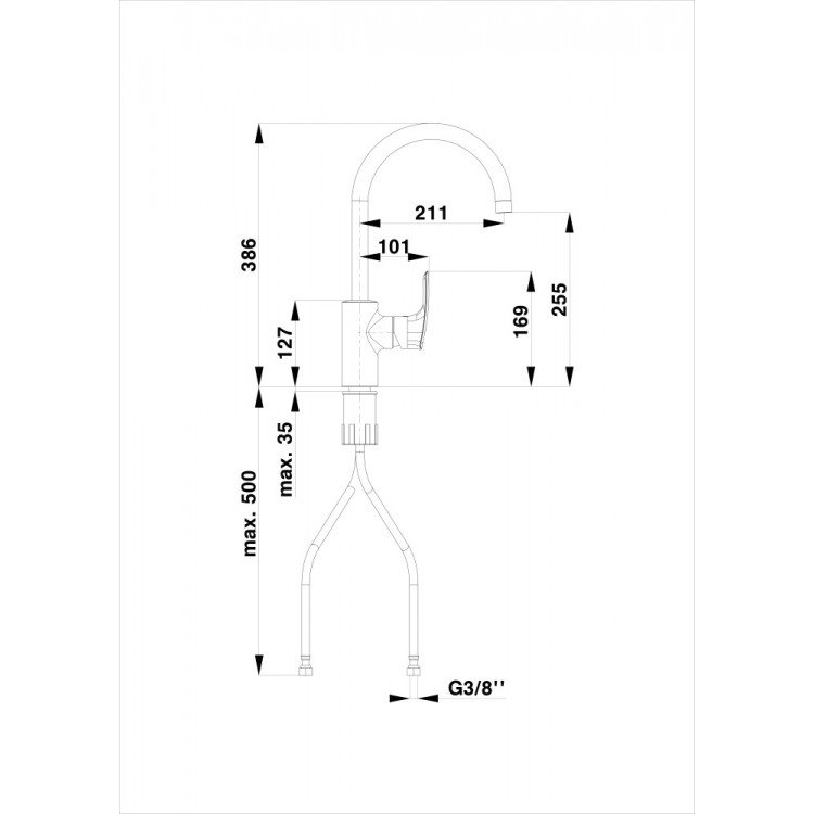 Virtuves izlietnes maisītājs HERZ-ELITE, UH00101