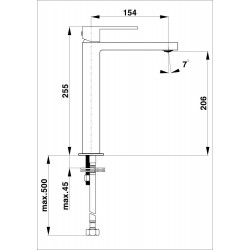 Izlietnes maisītājs HERZ-SQ BLACK, UH00058B