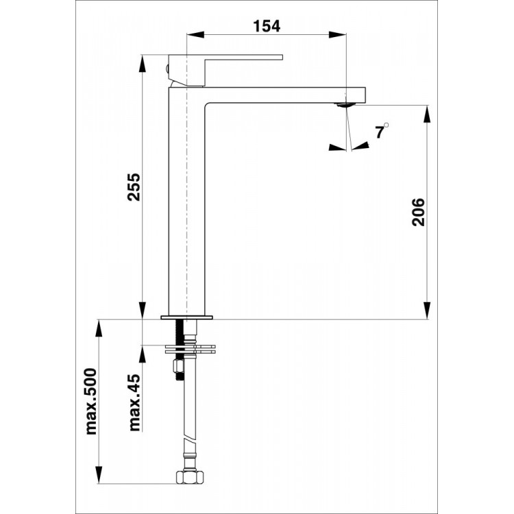Izlietnes maisītājs HERZ-SQ, UH00058