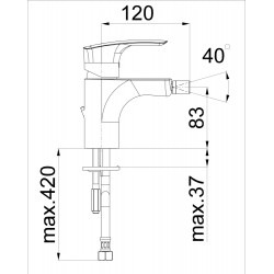 Bidē maisītājs HERZ-ELITE BLACK, UH00588B