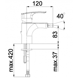 Bidē maisītājs HERZ-ELITE, UH00588
