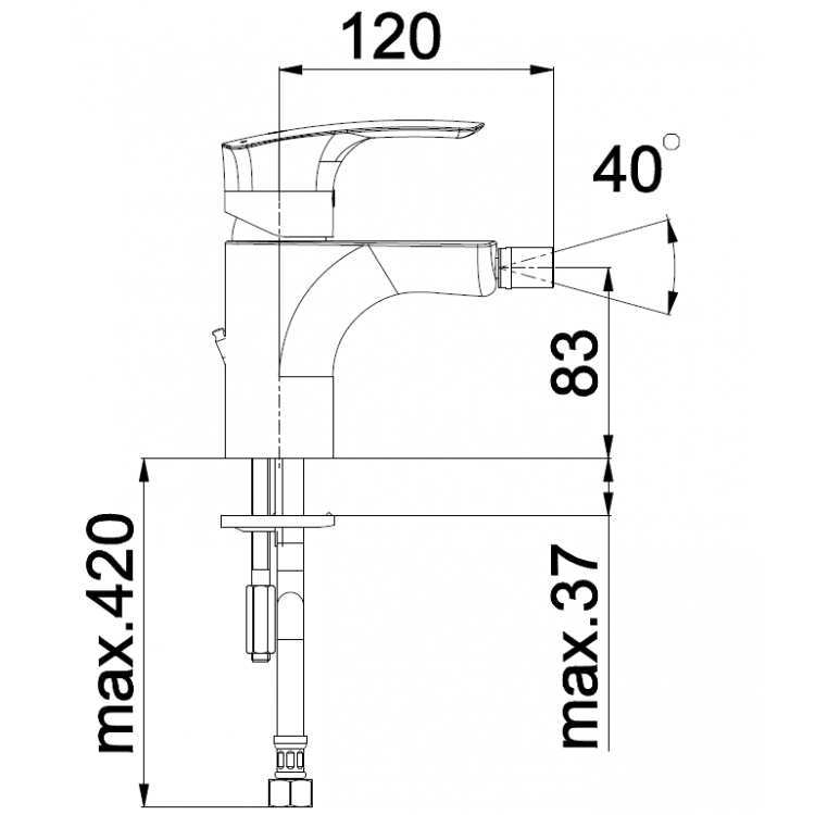 Bidē maisītājs HERZ-ELITE, UH00588