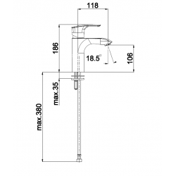 Izlietnes maisītājs HERZ-ELITE, hroms UH00088