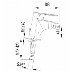 Bidē maisītājs HERZ-INFINITY, UH00503