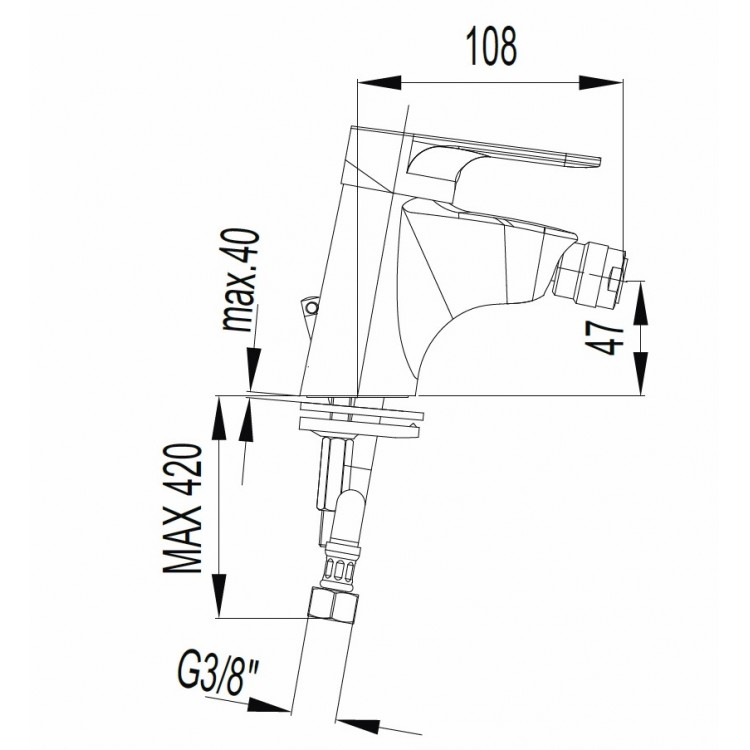 Bidē maisītājs HERZ-INFINITY, UH00503