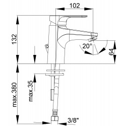 Izlietnes maisītājs HERZ-INFINITY, hroms UH00004