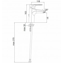Izlietnes maisītājs HERZ-INFINITY, hroms UH00014