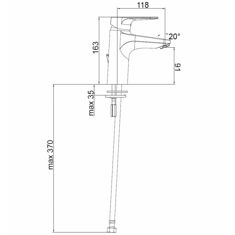 Izlietnes maisītājs HERZ-INFINITY, hroms UH00014