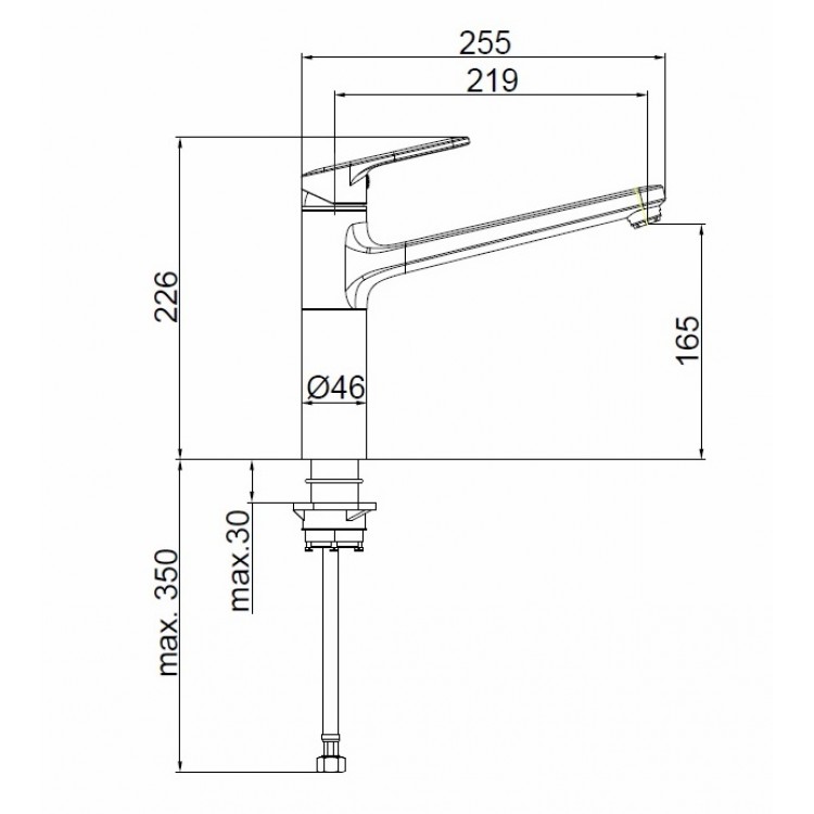 Virtuves izlietnes maisītājs HERZ-INFINITY, hroms UH00170