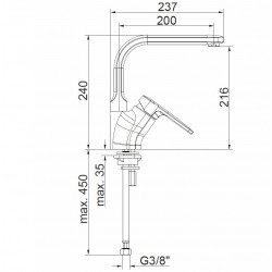 Virtuves izlietnes maisītājs HERZ-INFINITY, hroms UH00172
