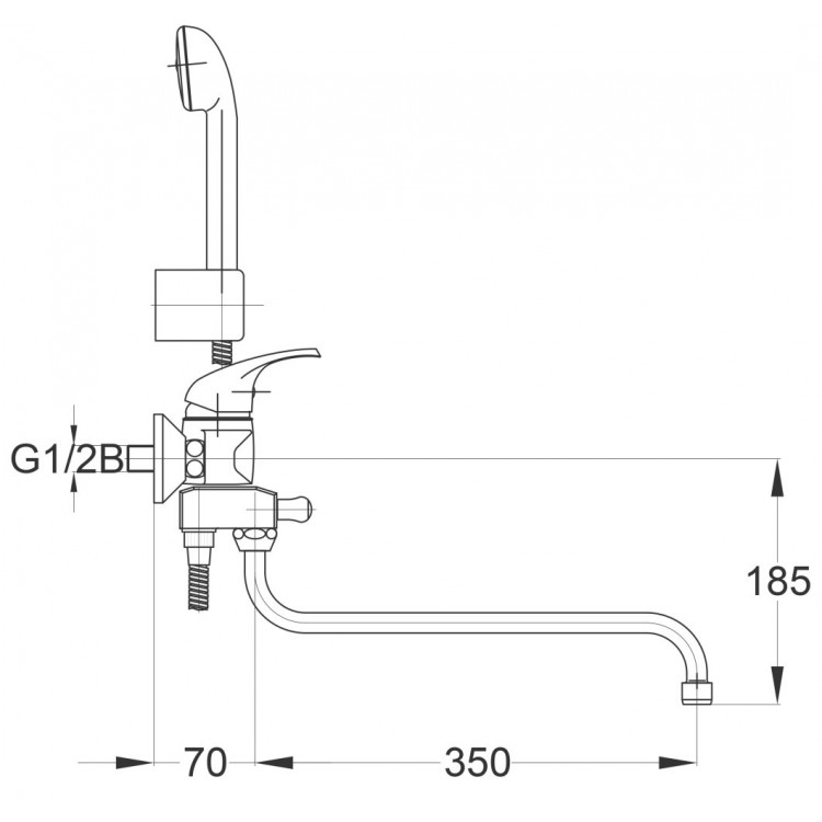 Vannas un dušas maisītājs HERZ-SIMPATY UH00383