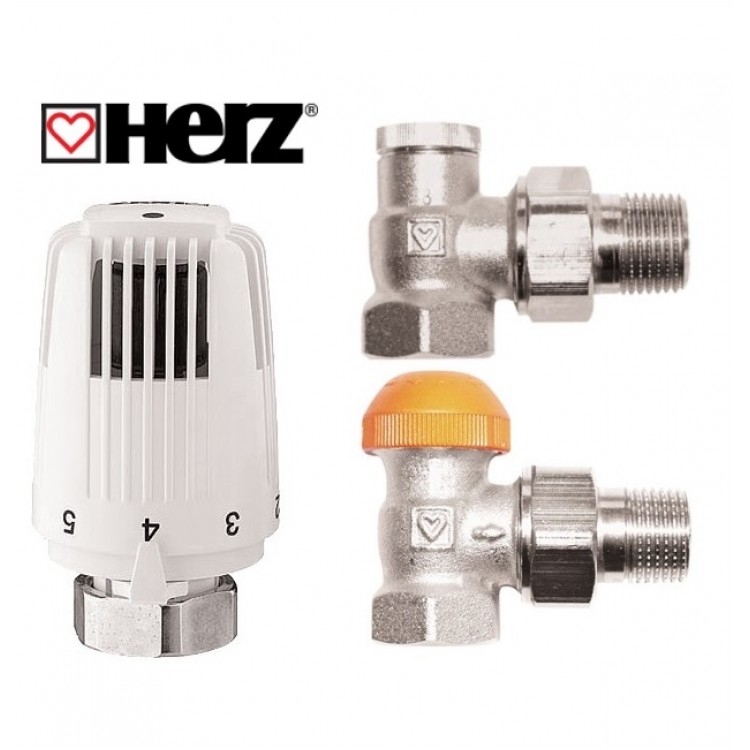 Termostata komplekts 1/2 Herz, leņķa V772401
