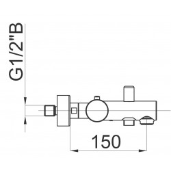 Vannas un dušas termostata maisītājs HERZ-FRESH, hroms UH00339