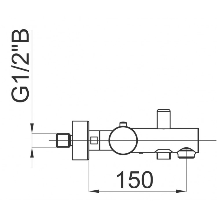 Vannas un dušas termostata maisītājs HERZ-FRESH, hroms UH00339