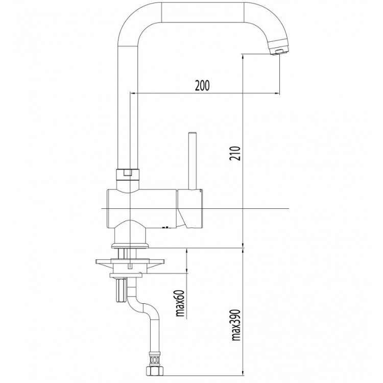 Virtuves izlietnes maisītājs HERZ-FRESH, hroms UH00131