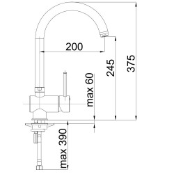 Virtuves izlietnes maisītājs HERZ-FRESH, hroms UH00133