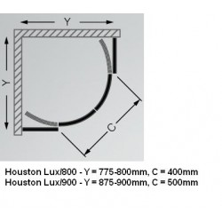 Dušas stūris pusapaļš Roth Roltechnik HOUSTON NEO 900x900mm