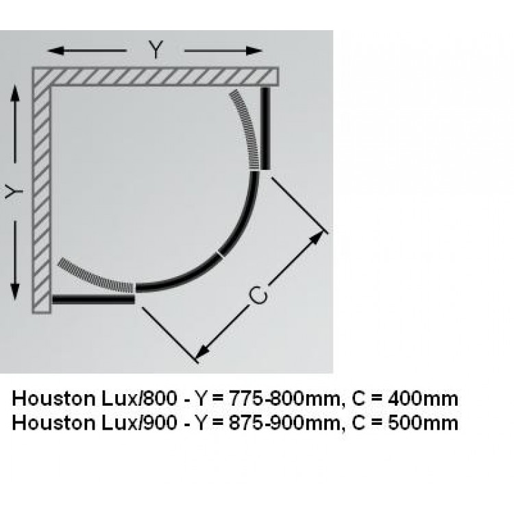 Dušas stūris pusapaļš Roth Roltechnik HOUSTON NEO 900x900mm