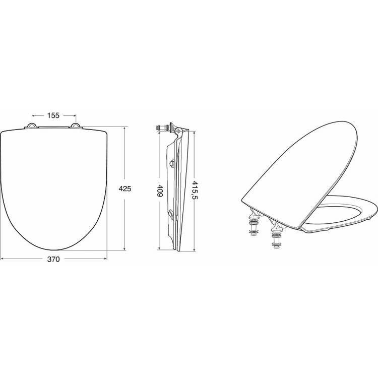 Tualetes pods IFO Inspira Rimfree bez vāka, 626200001