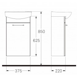 Vannas istabas skapītis ar izlietni IFO Inspira 40cm, 42330