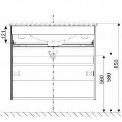 Vannas istabas skapītis ar izlietni IFO Sense 90cm, 47382